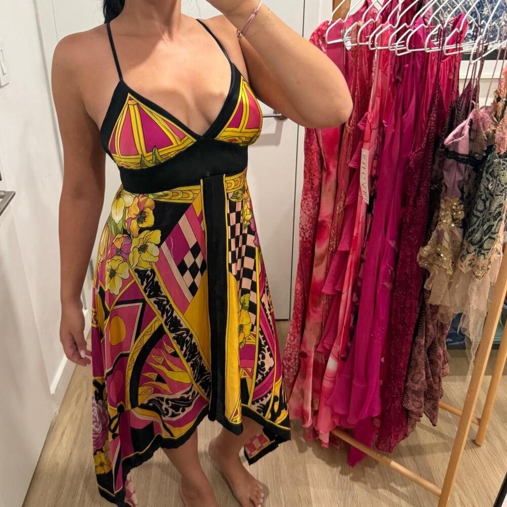 Euro Vintage Amour De Pinup Paris Silk Dress